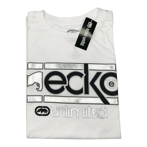NWT ECKO UNLTD. AUTHENTIC MEN'S WHITE CREW NECK SHORT SLEEVE T-SHIRT SIZE S - Picture 5 of 5